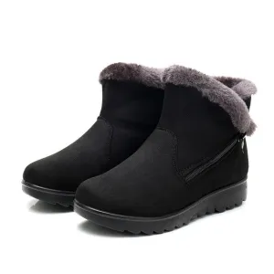 Winter Plush Fur Short Warm Snow Boots Plus Size Platform Women's Ankle Boots
