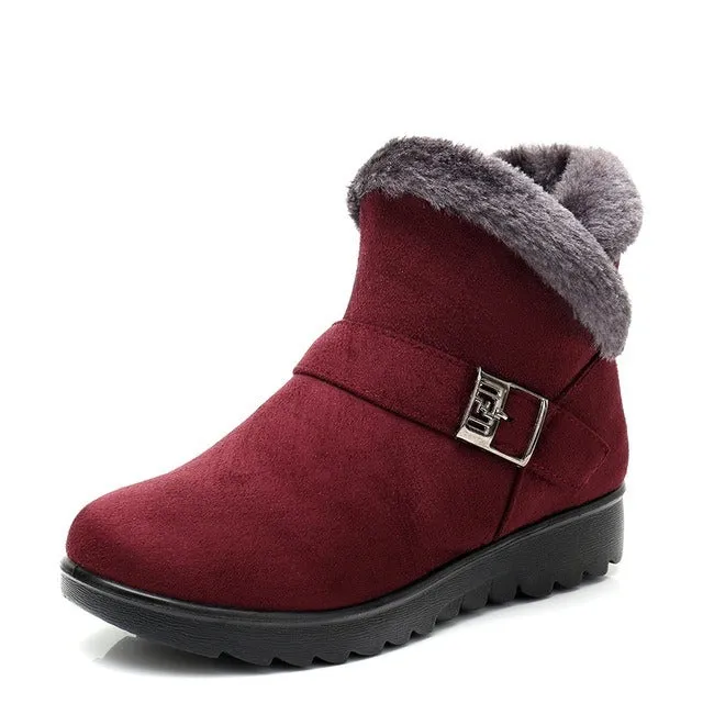 Winter Plush Fur Short Warm Snow Boots Plus Size Platform Women's Ankle Boots