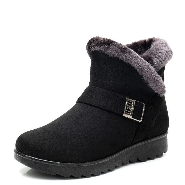 Winter Plush Fur Short Warm Snow Boots Plus Size Platform Women's Ankle Boots