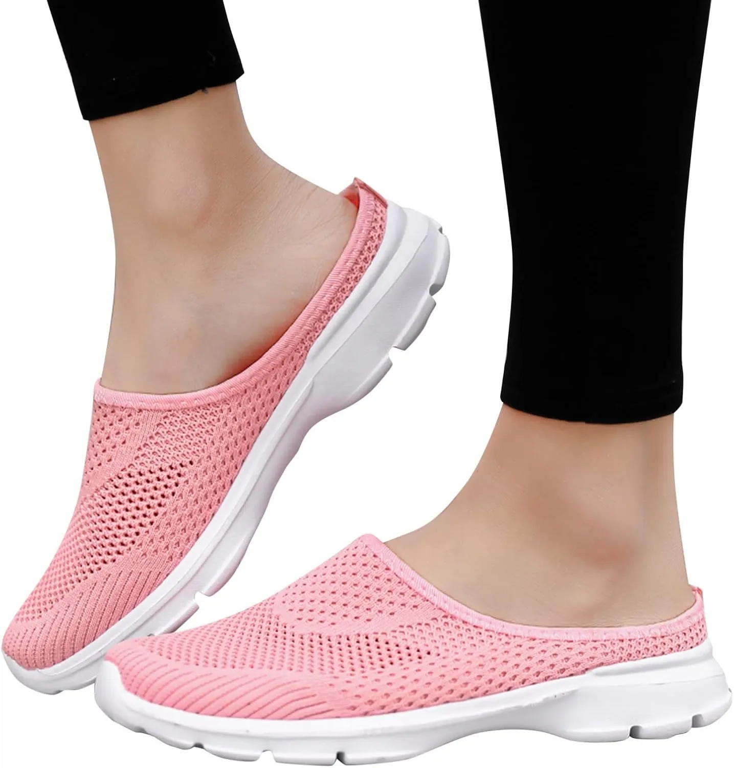 Women Mesh Sneaker Summer Slip On Casual Sneakers Comfortable Breathable Lightweight Walking Shoes with Arch Support