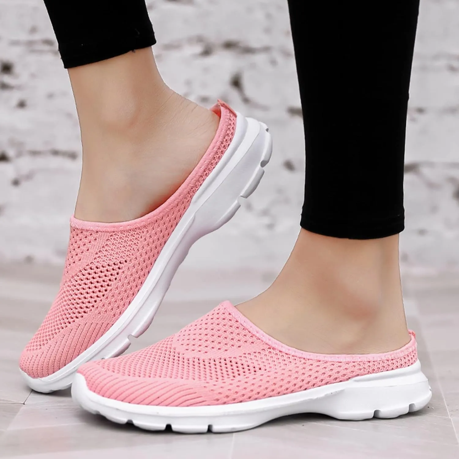 Women Mesh Sneaker Summer Slip On Casual Sneakers Comfortable Breathable Lightweight Walking Shoes with Arch Support