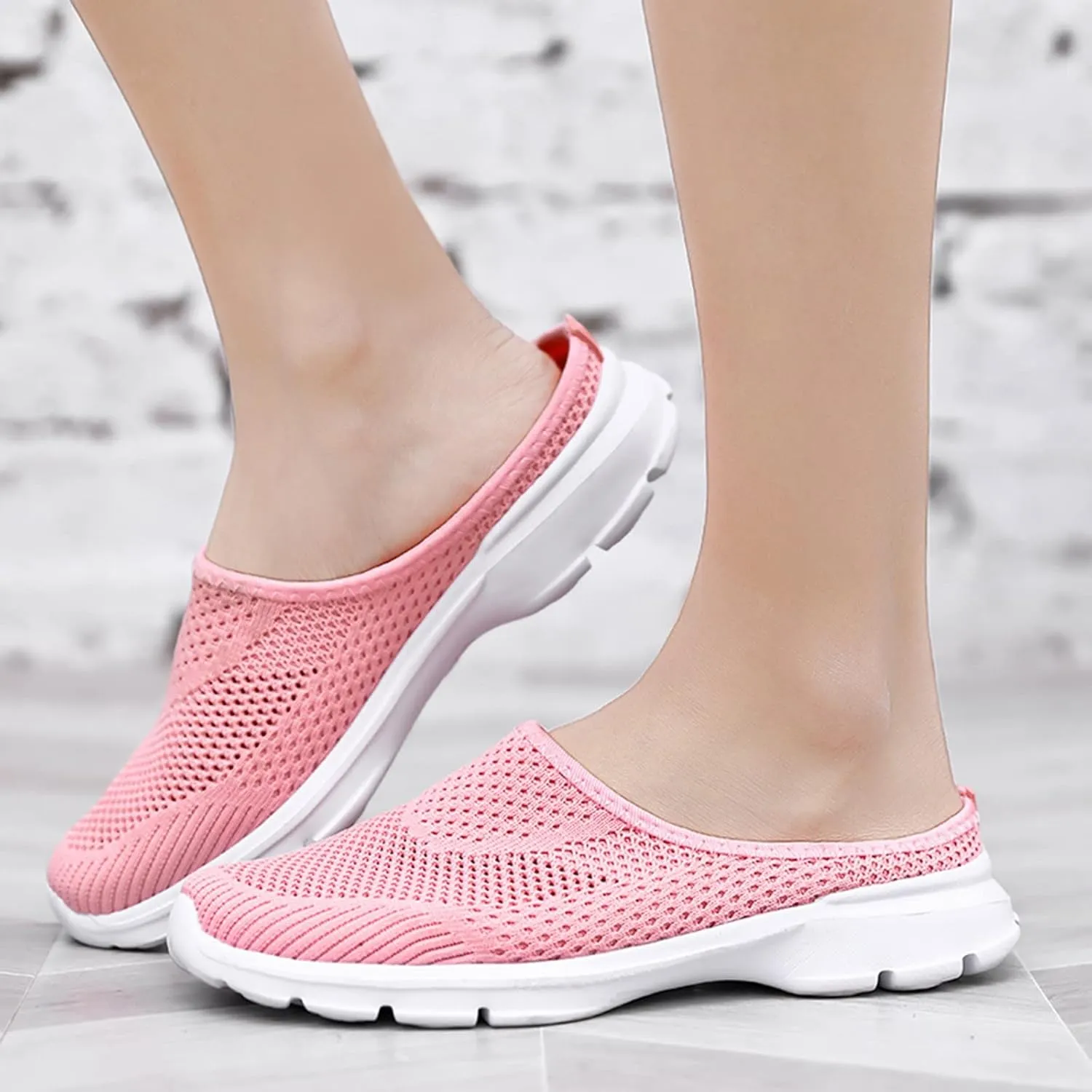 Women Mesh Sneaker Summer Slip On Casual Sneakers Comfortable Breathable Lightweight Walking Shoes with Arch Support