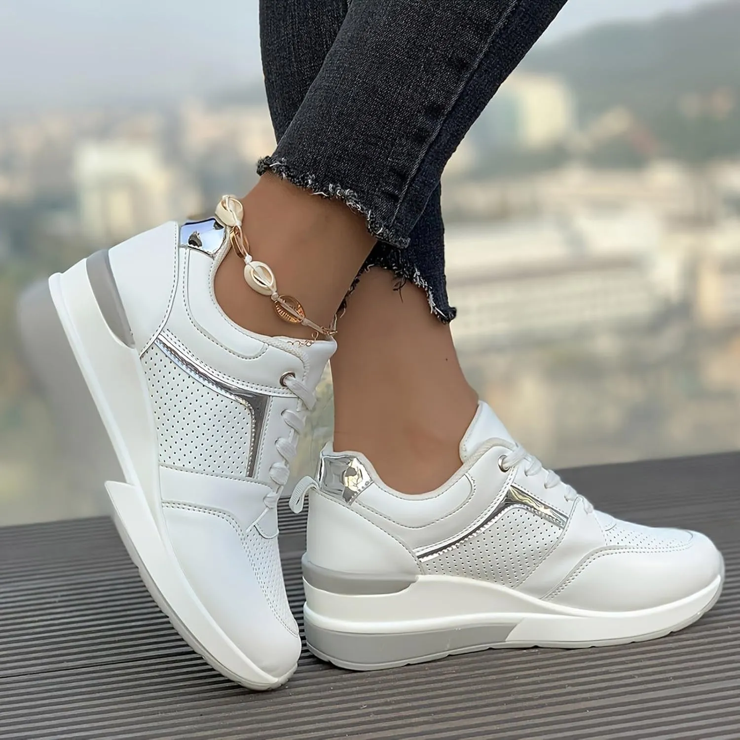 Women Running Shoes Lightweight Nursing Shoes for Women Slip On Breathable Sneakers Casual Classic Trendy Athletic Walking Sneaker Non Slip Platform Workout Tennis Shoe Outdoor Sports Loafers