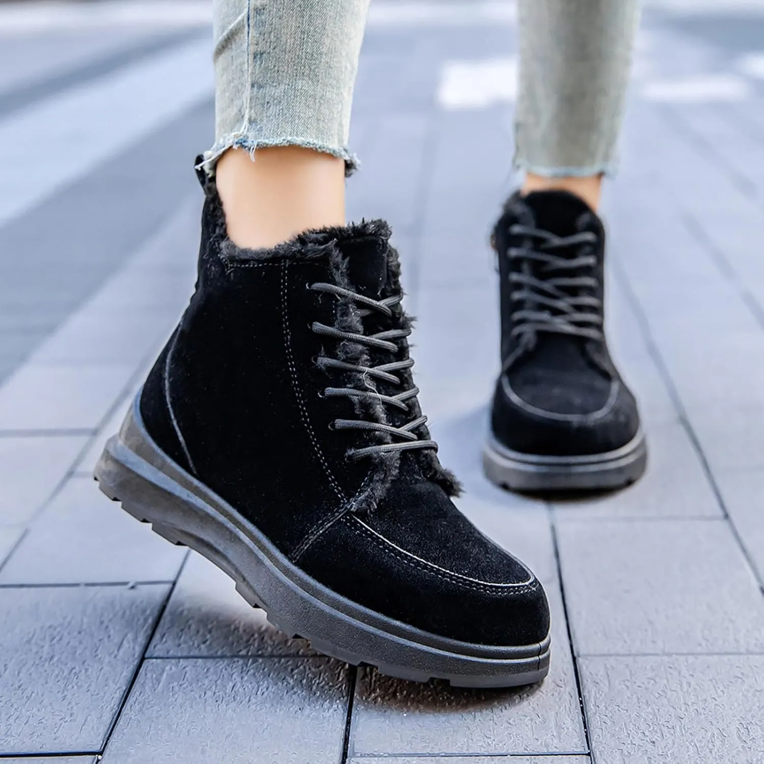 Women Snow Boots Waterproof Hiking Boots Outdoor Ankle Booties Athletic Trekking Snow Boots Womens Winter Shoes
