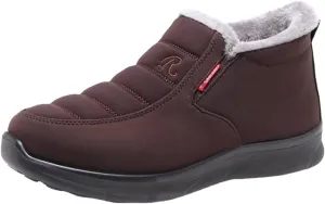 Women Snow Boots Waterproof Winter Boots Non Slip Fur Lined Booties Winter Warm Outdoor Ankle Boots Thickening Winter Shoes Walking Hiking Booties