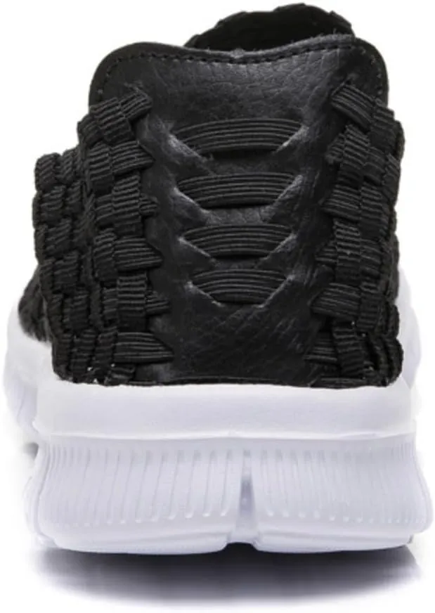 Womens Hand Elastic Woven Walking Flats Sandals Non Slip Mary Jane Shoes Sneakers Casual Fashion Comfortable Slip on Nurse Shoes Lightweight Breathable Platform Wedge Sandals Outdoor Running Loafers
