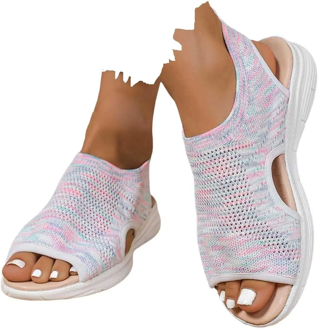 Womens Hiking Sandals with Arch Support, Summer Sport Comfortable Walking Sandals Breathable Outdoor Sandal Slides