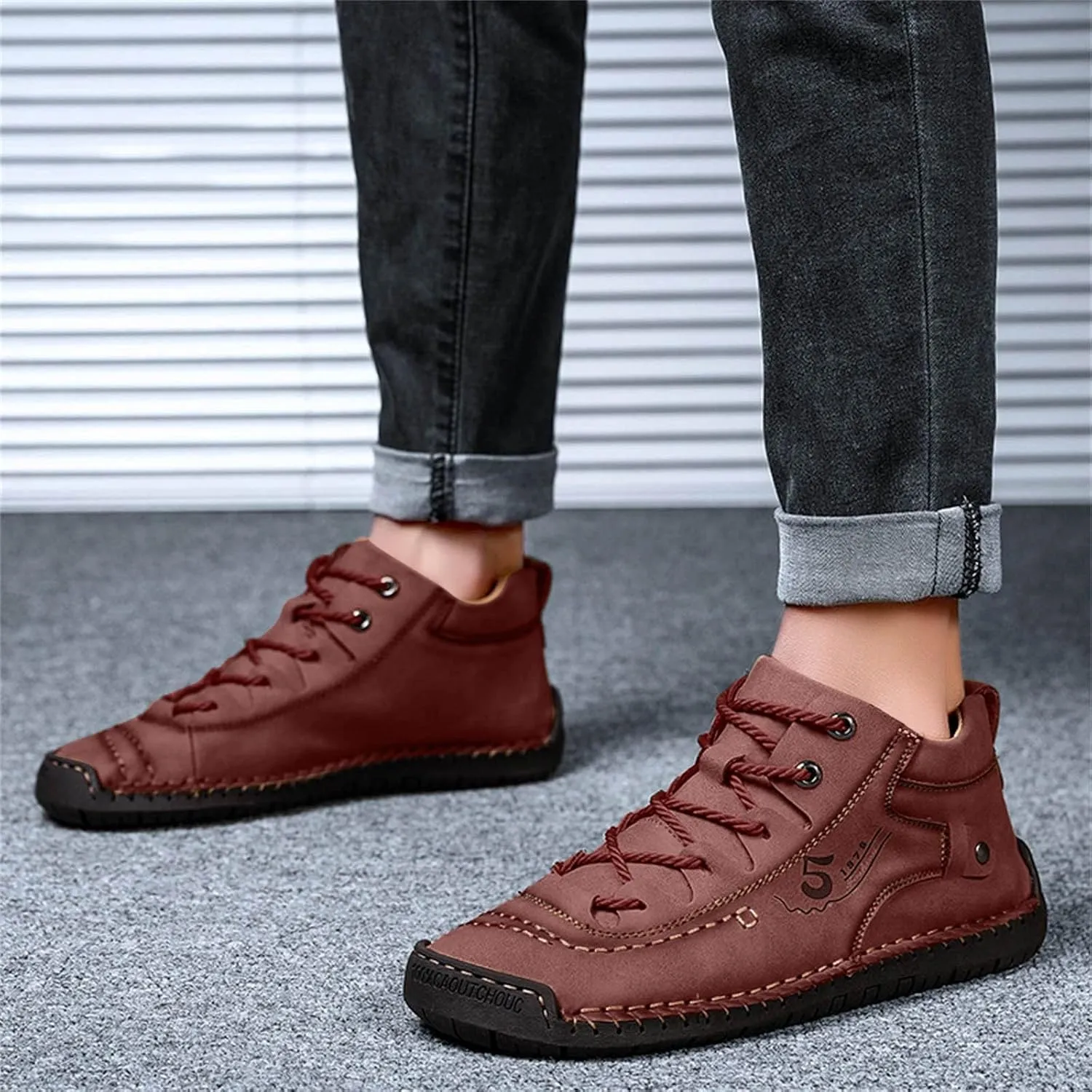 Women's Lace Up Ankle Booties Suede Rubber Sole Running Shoes Low Top Breathable Walking Shoes Lightweight Casual Sneaker