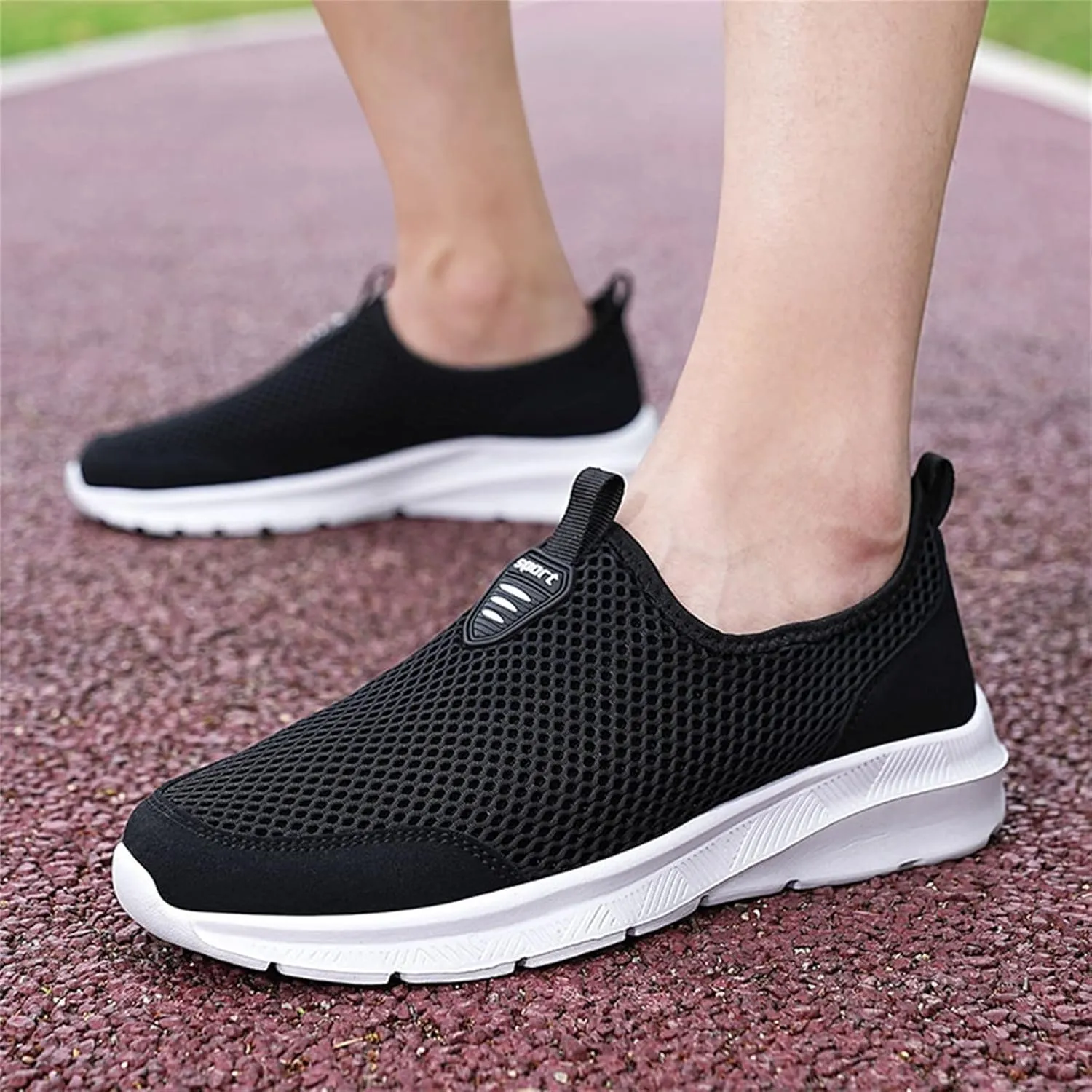 Women's Mesh Lace Lightweight Low-Cut Sneakers, Casual Tennis Shoes, Non-Slip, Fashionable Knitted Socks Shoes are Comfortable and Breathable