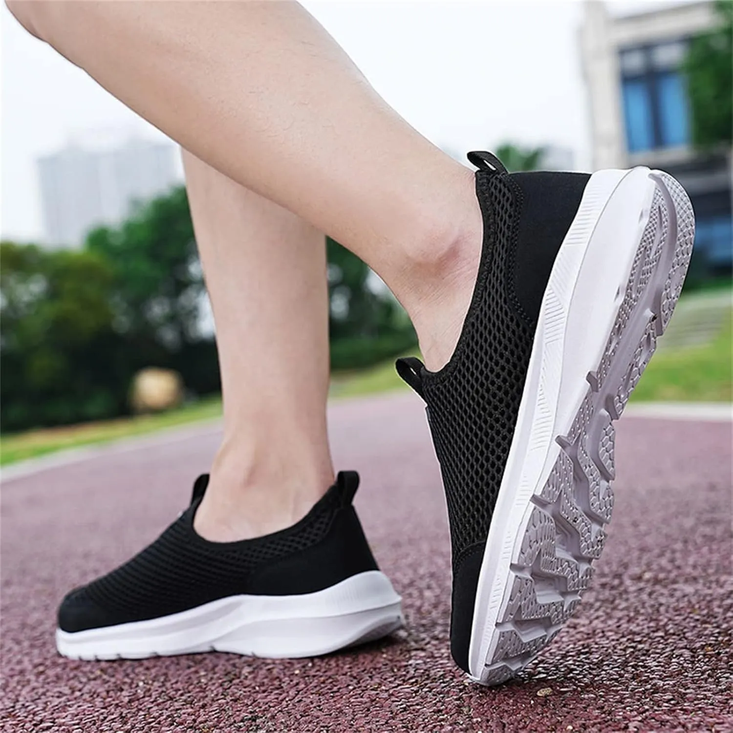 Women's Mesh Lace Lightweight Low-Cut Sneakers, Casual Tennis Shoes, Non-Slip, Fashionable Knitted Socks Shoes are Comfortable and Breathable