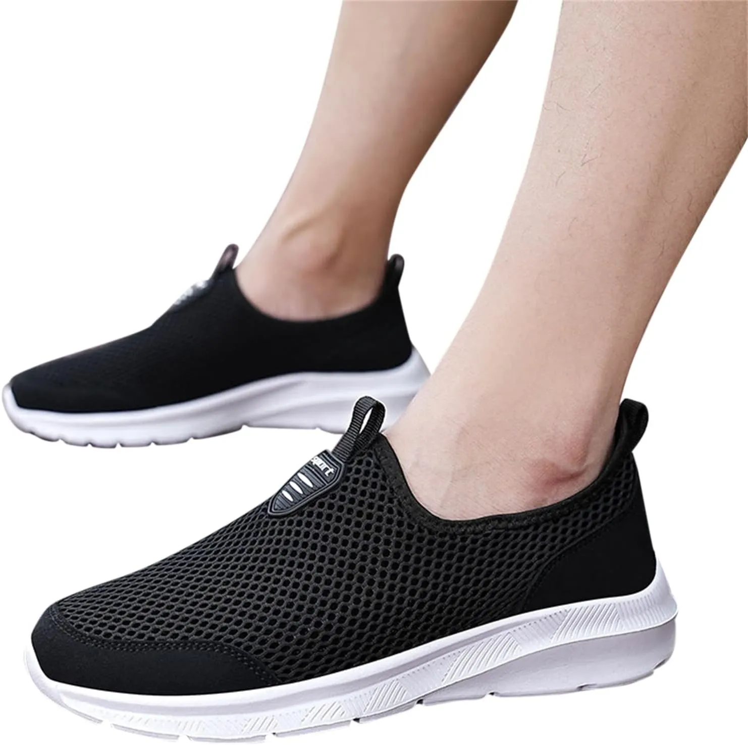 Women's Mesh Lace Lightweight Low-Cut Sneakers, Casual Tennis Shoes, Non-Slip, Fashionable Knitted Socks Shoes are Comfortable and Breathable