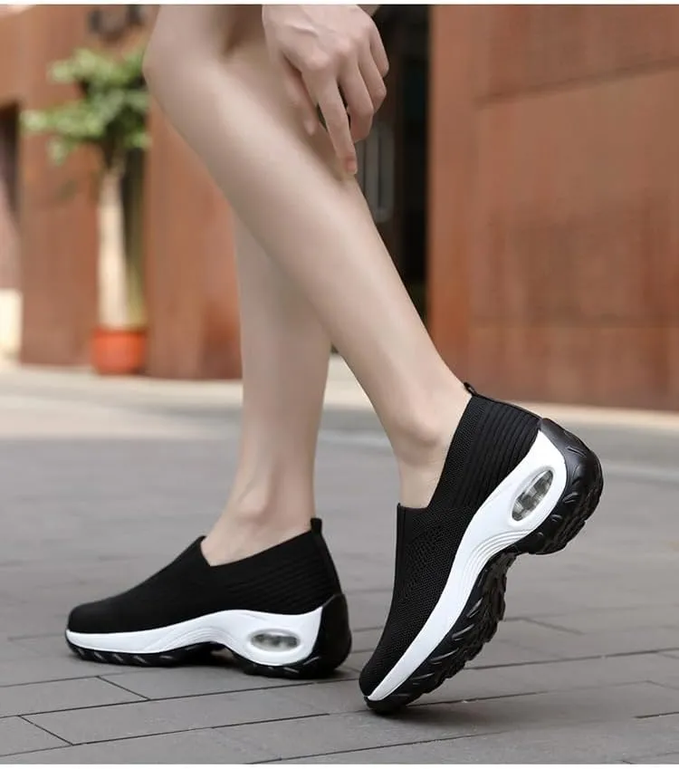 Women's Orthopedic Sneakers  Non-Slip Arch Support Walking Shoes,Breathable Mesh Comfortable Shoes with Air Cushion & Soft Sole Platform