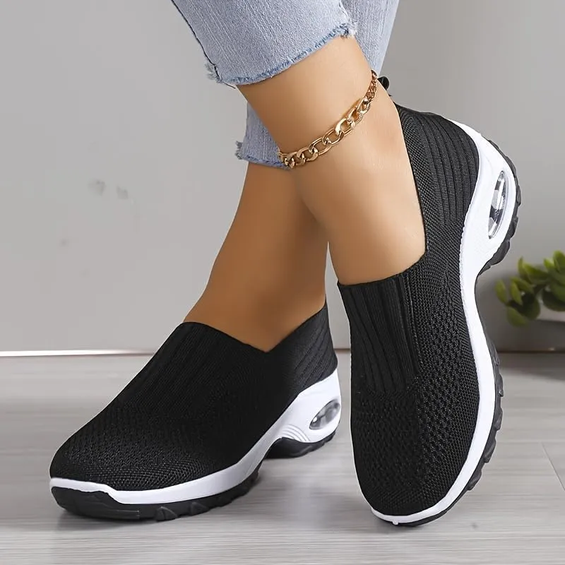 Women's Orthopedic Sneakers  Non-Slip Arch Support Walking Shoes,Breathable Mesh Comfortable Shoes with Air Cushion & Soft Sole Platform