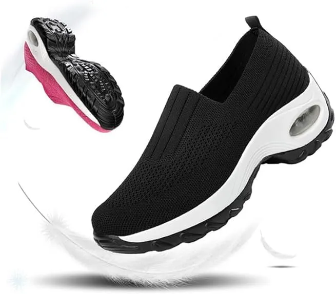 Women's Orthopedic Sneakers  Non-Slip Arch Support Walking Shoes,Breathable Mesh Comfortable Shoes with Air Cushion & Soft Sole Platform