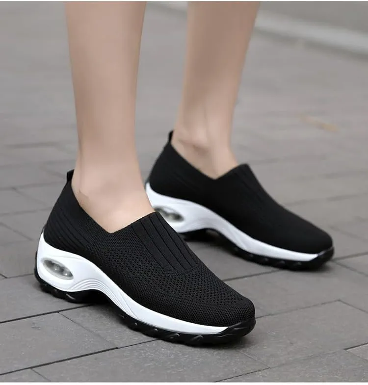 Women's Orthopedic Sneakers  Non-Slip Arch Support Walking Shoes,Breathable Mesh Comfortable Shoes with Air Cushion & Soft Sole Platform