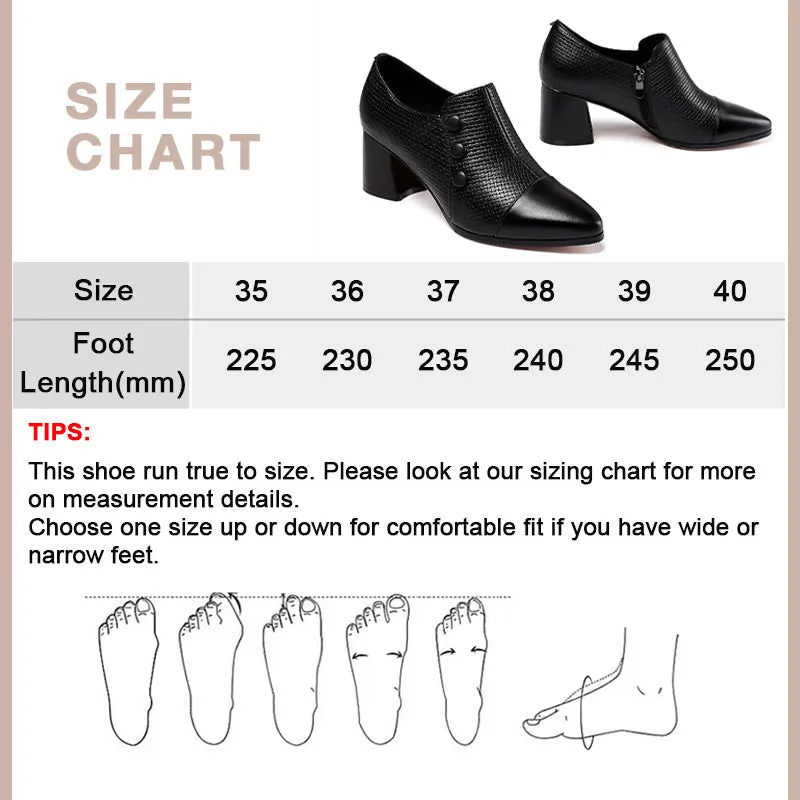 Women's Pointed Toe Leather Loafers