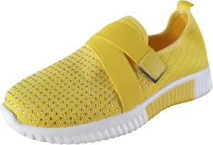 Womens Slip on Walking Shoes Comfort Lightweight Casual Tennis Running Mesh Shoes Gym Sport Arch Support Sneakers