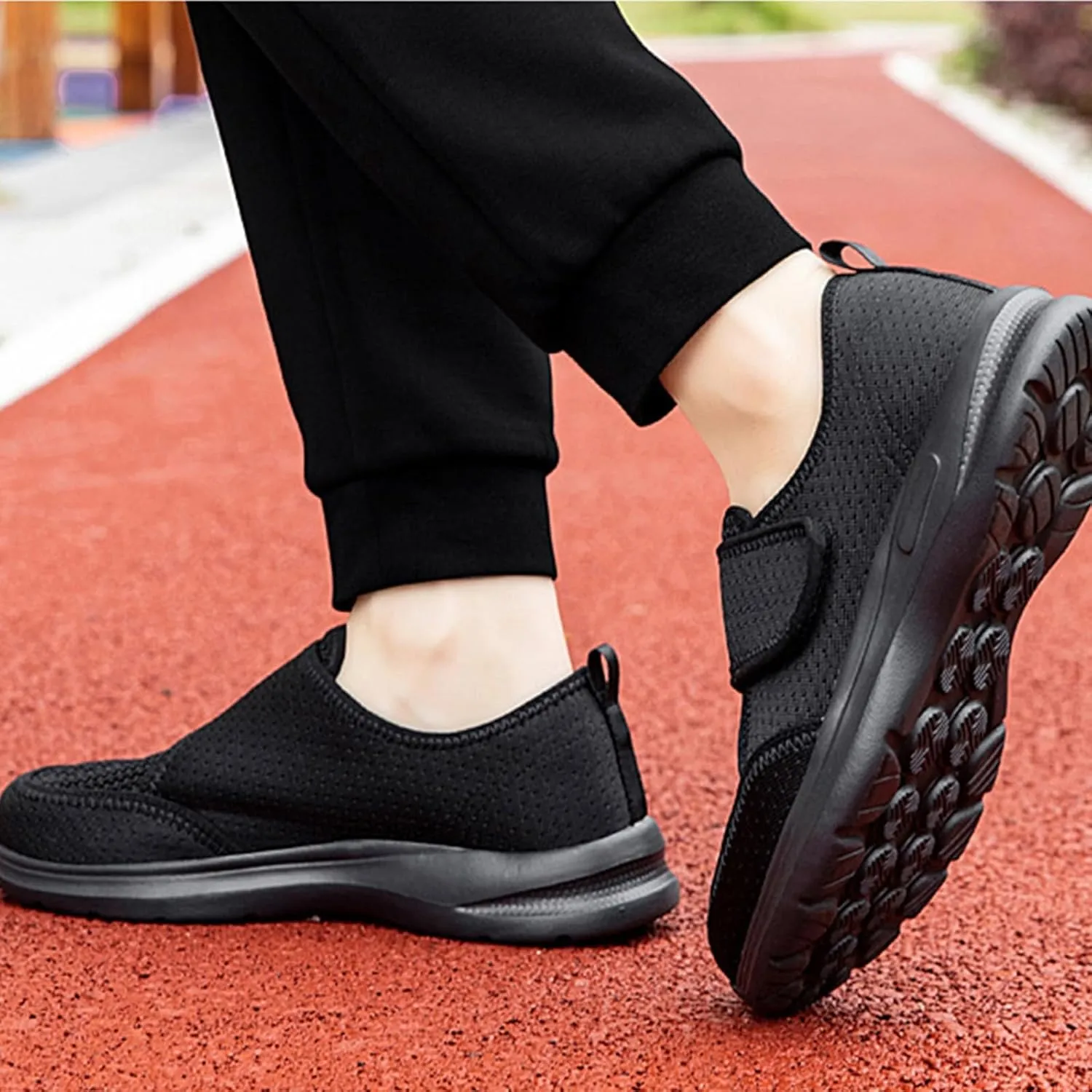 Womens Slip on Walking Sneaker Diabetic Shoes for Women Arch Support Adjustable Breathable Lightweight Fashion Tennis Shoe Non Slip Flat Outdoor Casual Athletic Shoes for Walking Running