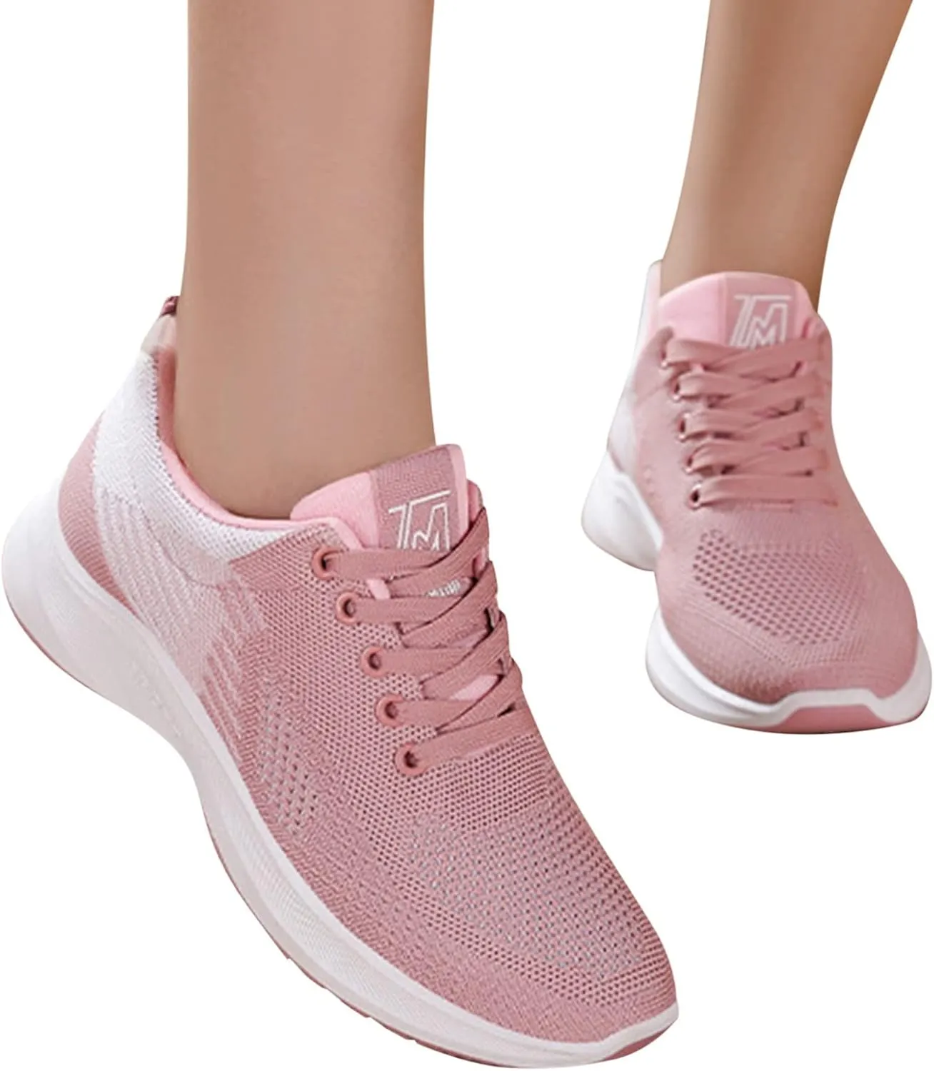 Womens Sneakers Air Cushion Running Shoes Lightweight Tennis Walking Shoes Mesh Breathable Gym Work Comfortable Athletic Sneakers