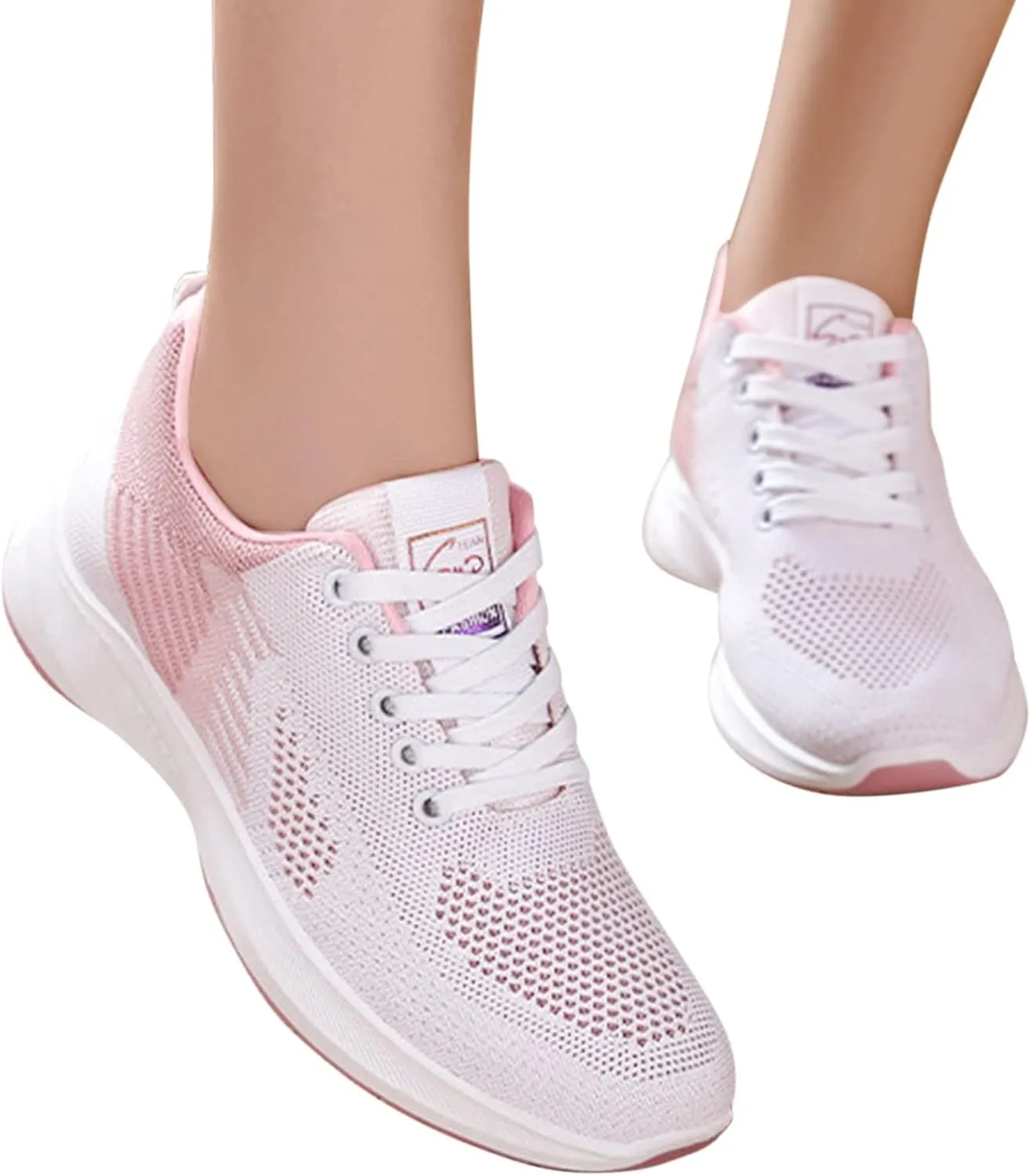Womens Sneakers Air Cushion Running Shoes Lightweight Tennis Walking Shoes Mesh Breathable Gym Work Comfortable Athletic Sneakers