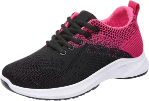 Womens Sneakers Air Cushion Wide Width Toe Walking Running Shoes Arch Support Mesh Breathable Lightweight Fashion Tennis Shoes Athletic Comfortable Casual Gym Work Sneakers