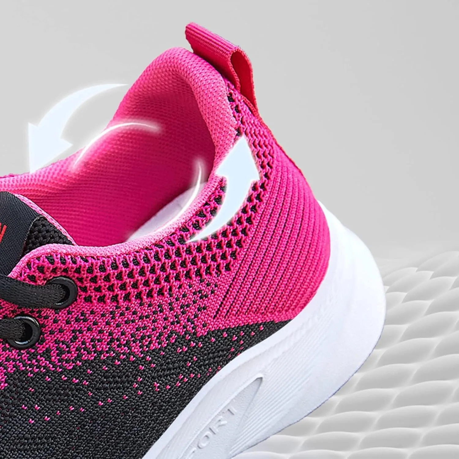 Womens Sneakers Air Cushion Wide Width Toe Walking Running Shoes Arch Support Mesh Breathable Lightweight Fashion Tennis Shoes Athletic Comfortable Casual Gym Work Sneakers