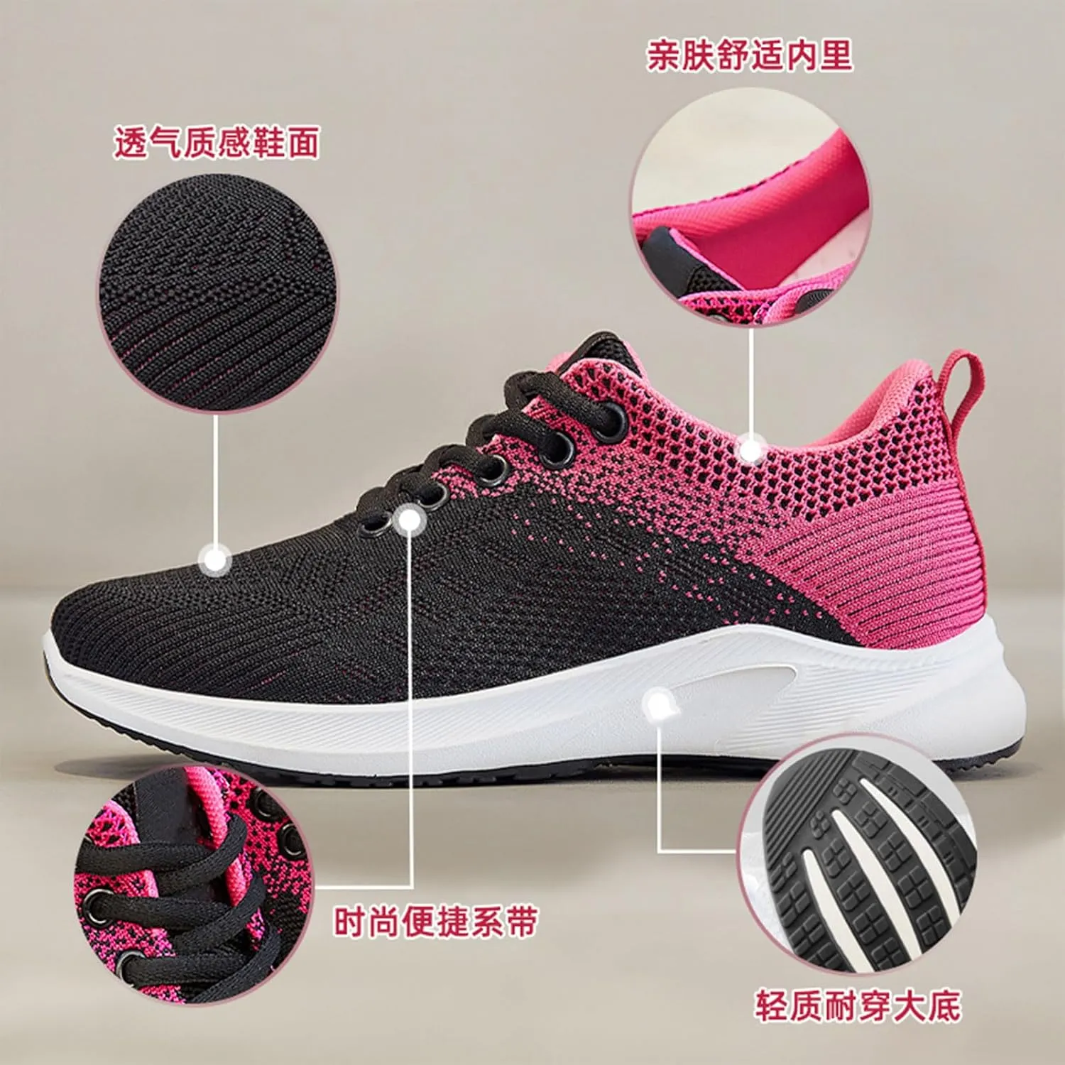 Womens Sneakers Air Cushion Wide Width Toe Walking Running Shoes Arch Support Mesh Breathable Lightweight Fashion Tennis Shoes Athletic Comfortable Casual Gym Work Sneakers