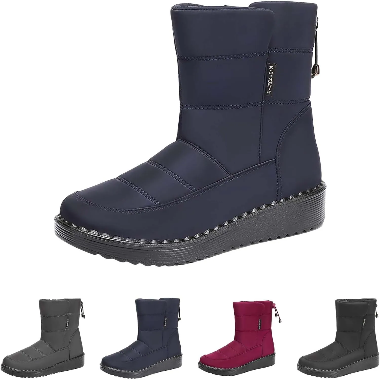 Women's Snow Boots Size 9 Women Snow Boots Size 10.5 Botas Para Mujer De Invierno Fuzzy Boots Y2K Womens Winter Duck Boots Waterproof Deals Cheap