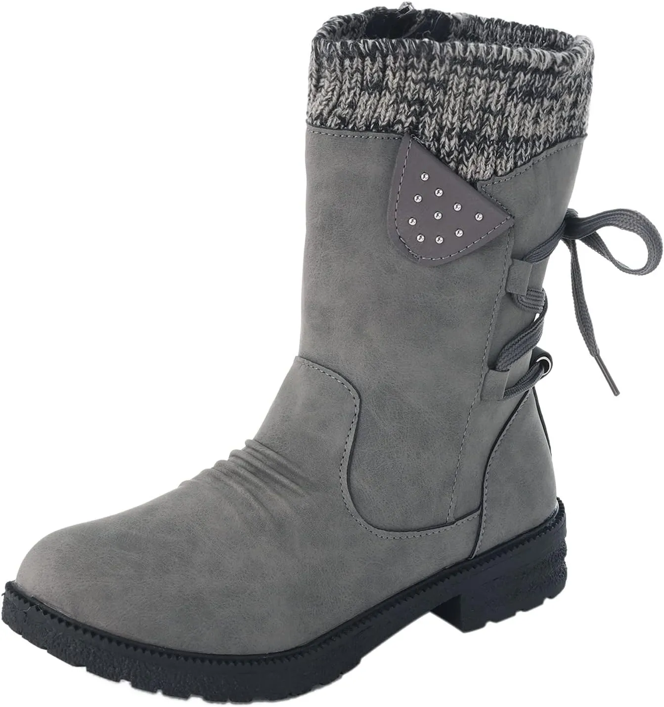Women's Snow Boots Waterproof Size 12 Womens Tall Snow Boots Waterproof Wide Calf Winter Boots for Women Plus Size Outdoor Boots Women Slip on Tall Winter Boots for Women Fashion