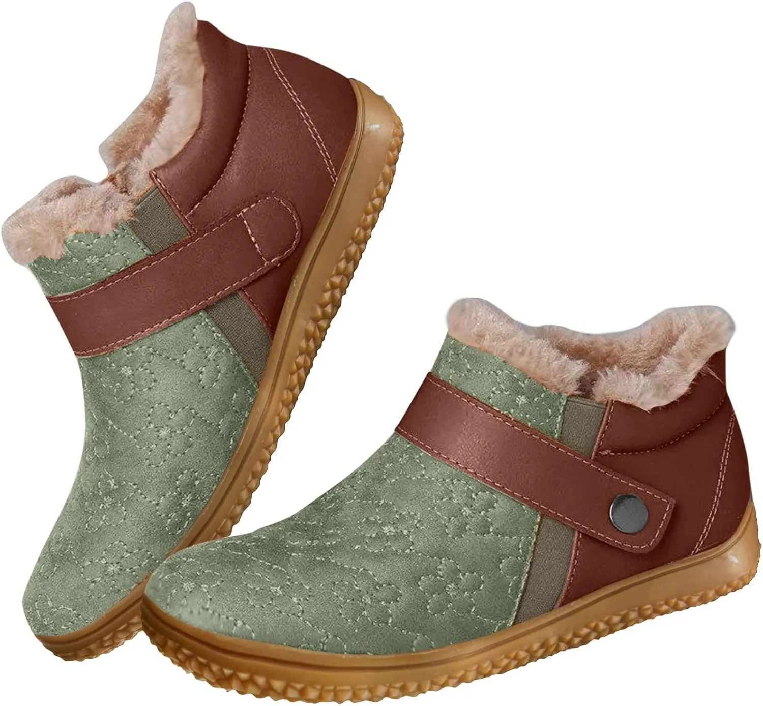 Womens Tall Winter Boots Waterproof Insulated Women's Tall Snow Boots Waterproof Fur Boots for Women Winter Ankle Women's Black Brown Tan Grey Winter Snow Boots Botas De Invierno Para Mujer