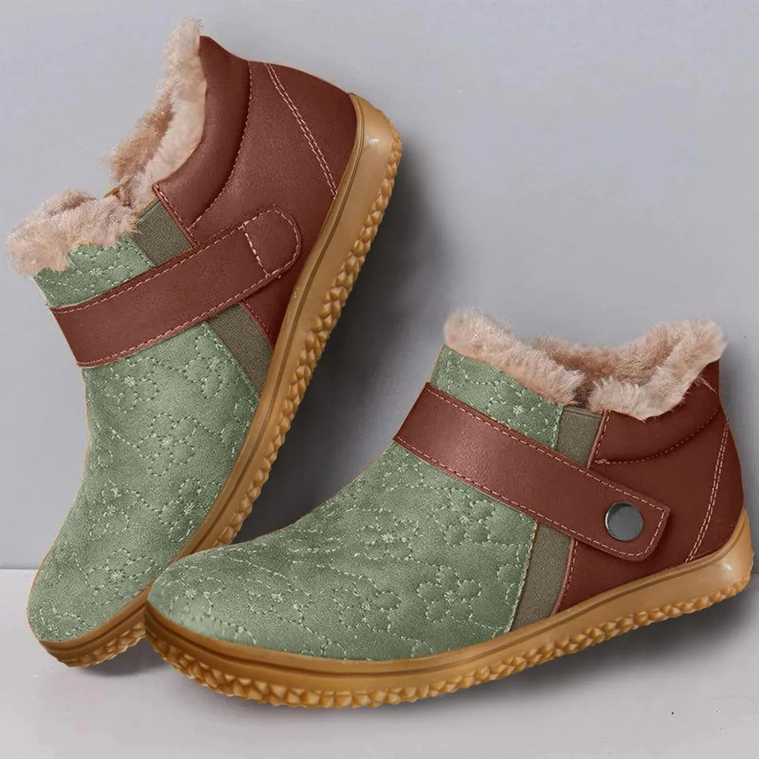 Womens Tall Winter Boots Waterproof Insulated Women's Tall Snow Boots Waterproof Fur Boots for Women Winter Ankle Women's Black Brown Tan Grey Winter Snow Boots Botas De Invierno Para Mujer