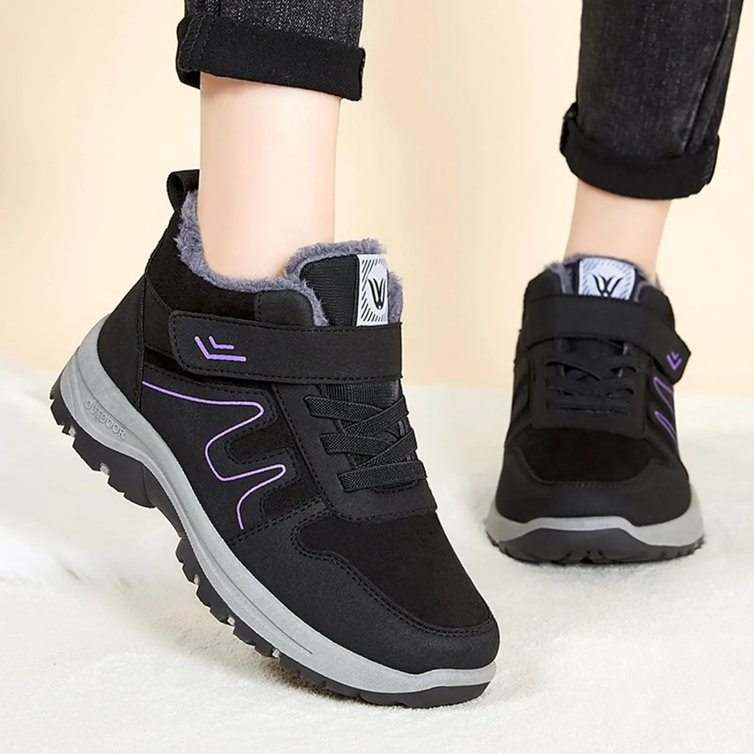 Womens Winter Shoes Wide Width Size 9.5 Woman Snow Boots Zapatos De Invierno Para Mujer Waterproof Boots for Women Women's Snow Boots Wide Calf Sales Clearance