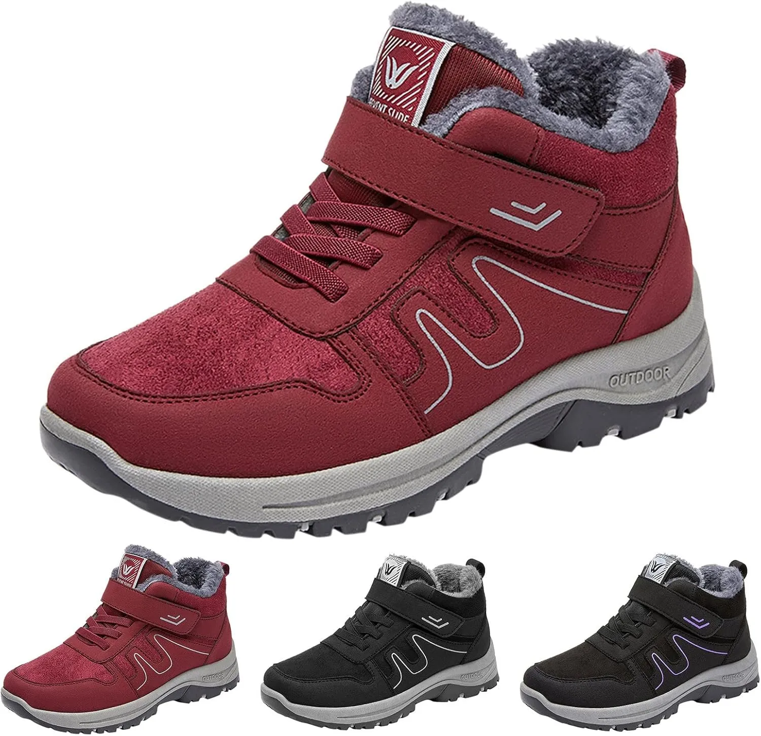 Womens Winter Shoes Wide Width Size 9.5 Woman Snow Boots Zapatos De Invierno Para Mujer Waterproof Boots for Women Women's Snow Boots Wide Calf Sales Clearance