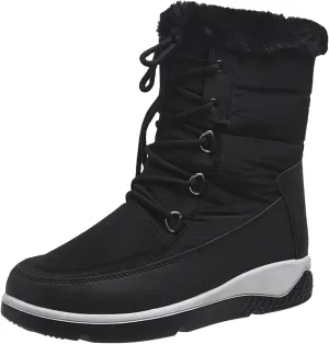 Womens Winter Snow Boots Fur Lined Womens Winter Boots Waterproof Size 12 W Winter Boots Women Size 8 Knee High Wide Width Winter Boots for Woman Wide Toe Box Women Winter Boot