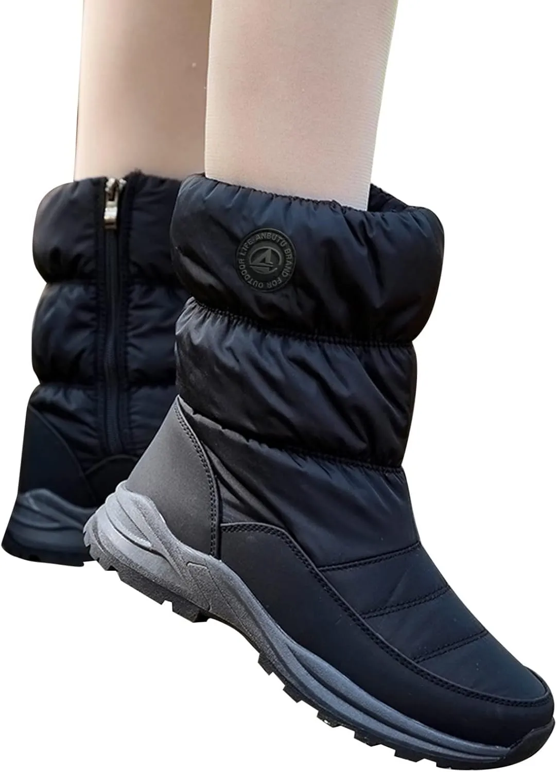 Womens Winter Snow Boots Waterproof Women's Winter Boots Waterproof Waterproof Snow Boots Women Wide Width Warm Slipper Boots for Women Outdoor Winter Women Boot 9 Extra Wide