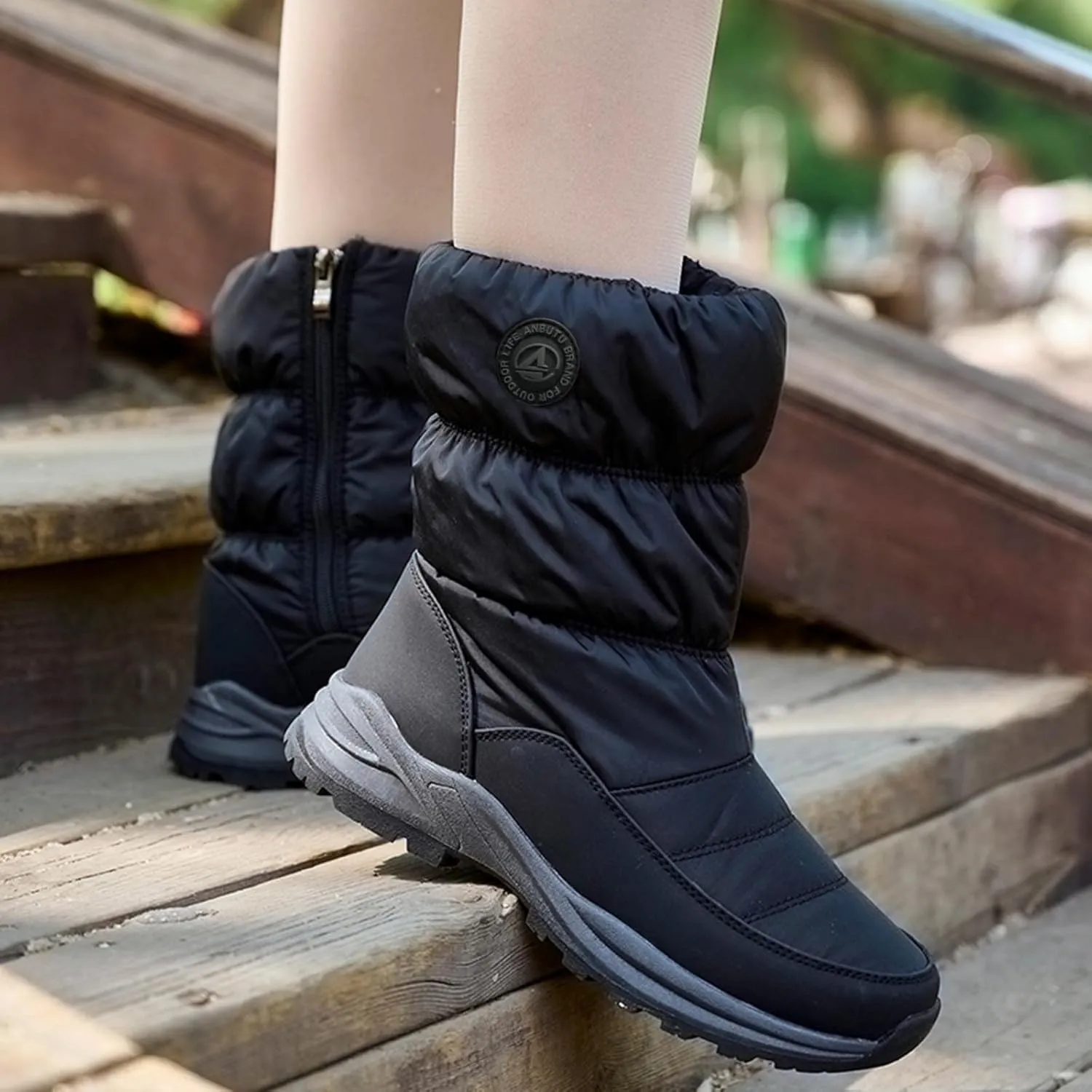 Womens Winter Snow Boots Waterproof Women's Winter Boots Waterproof Waterproof Snow Boots Women Wide Width Warm Slipper Boots for Women Outdoor Winter Women Boot 9 Extra Wide